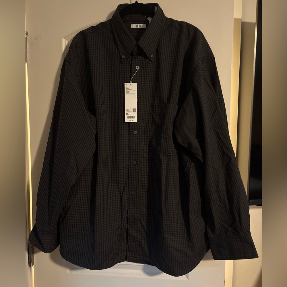 Uniqlo U Oversized Twill Checked Button-down Shirt XLarge Men's unisex